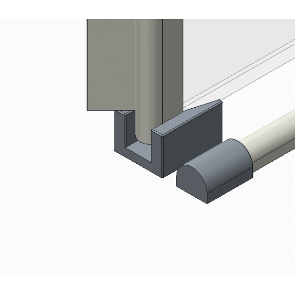 Двері в нішу Koer SR SD01-120x200-TR-07 прозоре скло Easy Clean 8мм, графіт (KR5378)