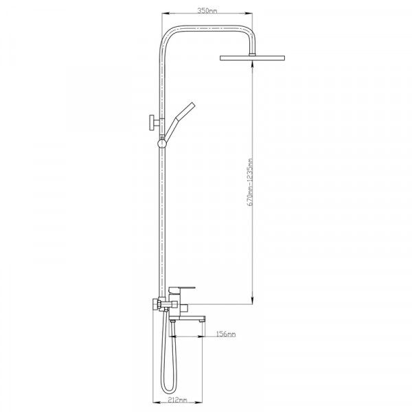 Душова колона зі змішувачем Mixxus Relax 009-J (MI8274)