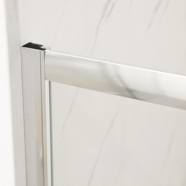 Двері у нішу розсувні MIXXUS PREMIUM DIVERSE SD01-100x185-TR CHROME прозоре скло 5мм (MI7165)