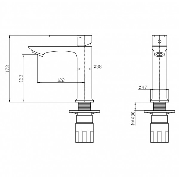Змішувач для умивальника Mixxus Rodos 001 (Nut) (MI6266)