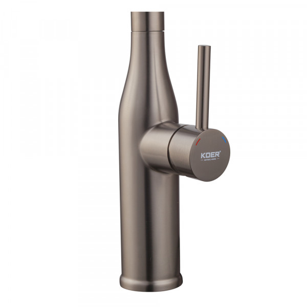 Кухонний змішувач з висувним виливом KOER KI-70004-07 (нерж. сталь) (KR3387)