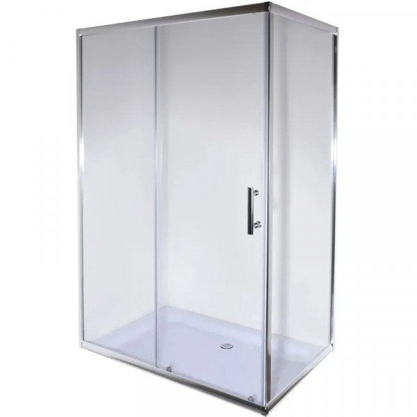 Душова кабіна без піддону Mixxus HARD SC01-100x80x185-TR CHROME прозоре скло 5мм (MI6911)