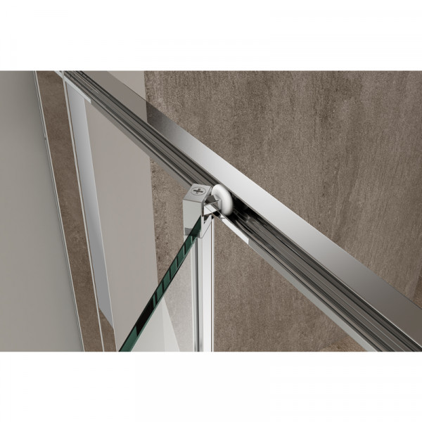 Душова кабіна без піддону Koer SR SC09-90x90x200-L-TR-01 прозоре скло Easy Clean 6мм Хром (KR5683)