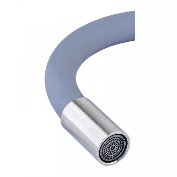 Силиконовый излив для смесителя Mixxus SPO-06.SUS Refl.Gray (MI6065)