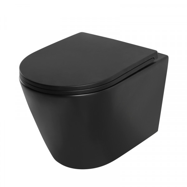 Унітаз підвісний Mixxus Premium BEVEL-0304-T1 BLACK 480x360x360mm сист. змиву TORNADO 1.0 (MP6677)