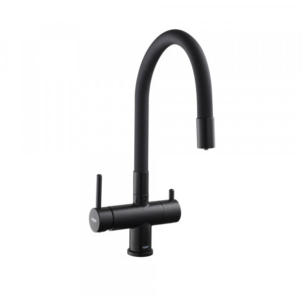 Кухонний змішувач з силік. виливом і вих. для питної води KOER KB-72002-05 (KR3384)