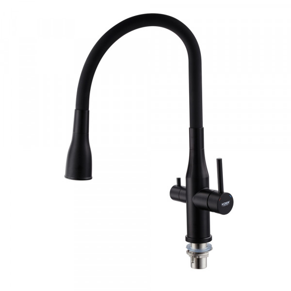 Змішувач для кухні Koer KI-72024-05 з виходом для питної води (нерж. сталь) (KR5012)