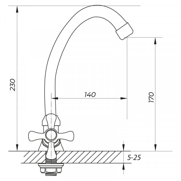 Змішувач для умивальника Zerix TZA 605 (ZX2968)