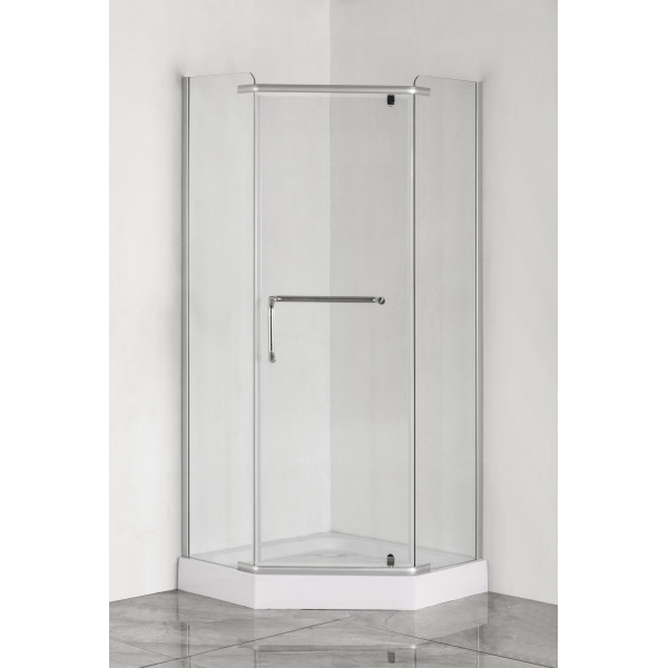 Душова кабіна без піддону Mixxus LINES SC01-90x90x185-TR CHROME прозоре скло 6мм (MI6915)