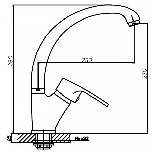 Смеситель для кухни Haiba Ceba 777 матовый (HB0036)