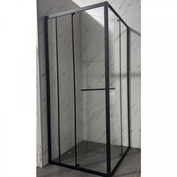 Душова кабіна без піддону Mixxus Premium Quadro SC01-90x90x195-TR Black прозоре скло 6мм (MI8292)