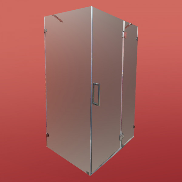 Бічна стінка до кабіни Koer SR SW04-90x200-TR-07 прозоре скло Easy Clean 10мм, графіт (KR5391)