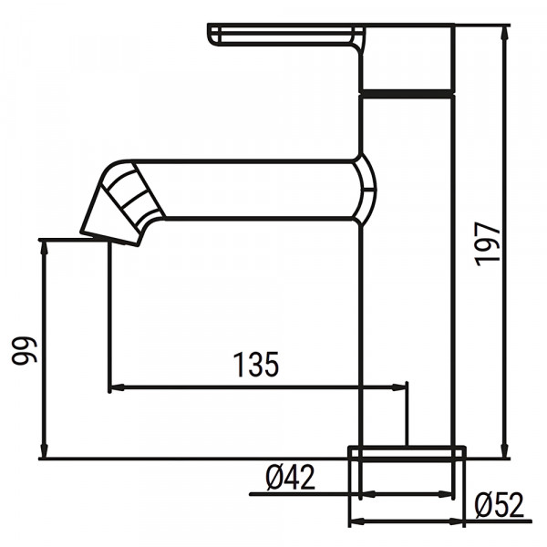 Змішувач для умивальника Koer KB-10029-07 Колір графіт (KR5495)