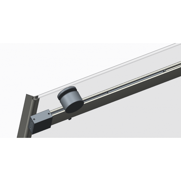 Двері в нішу Koer SR SD01-120x200-TR-07 прозоре скло Easy Clean 8мм, графіт (KR5378)