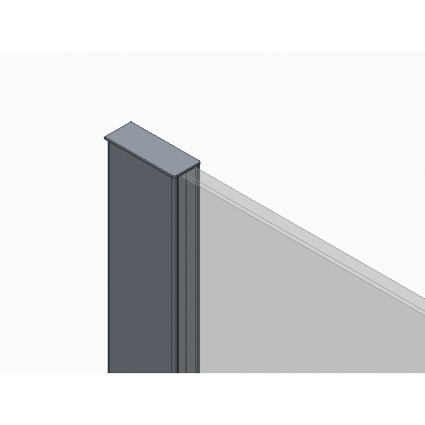 Душова перегородка Koer SR SP03-30x200-TR-01 Walk-In (рух.част) прозоре скло Easy Clean 8мм, хром (KR5399)