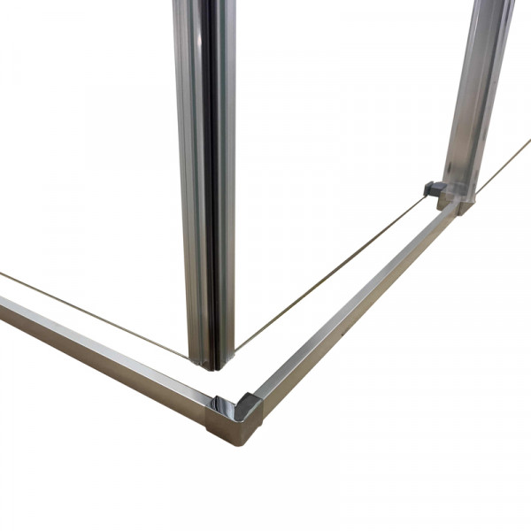 Душова кабіна без піддону Koer SR SC03-90x90x200-TR-02 прозоре скло Easy Clean 6мм SS Color (KR5680)