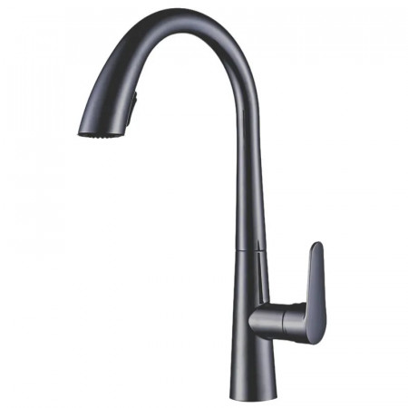 Змішувач для кухні з висувним виливом Mixxus Premium WARTA 014 GRAPHITE (MI6957)