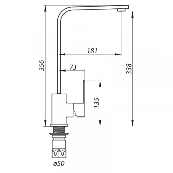 Змішувач для кухні Zerix LR74033 (LL1479)