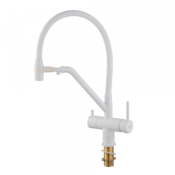 Кухонний змішувач з силік. виливом і вих. для питної води KOER KB-72006-03 (KR3381)