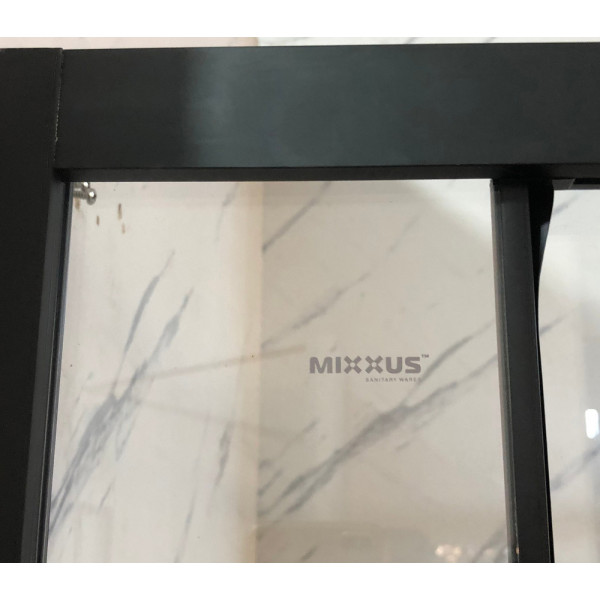Душова кабіна без піддону Mixxus Premium Quadro SC01-120x80x195-TR Black прозоре скло 6мм (MI8293)