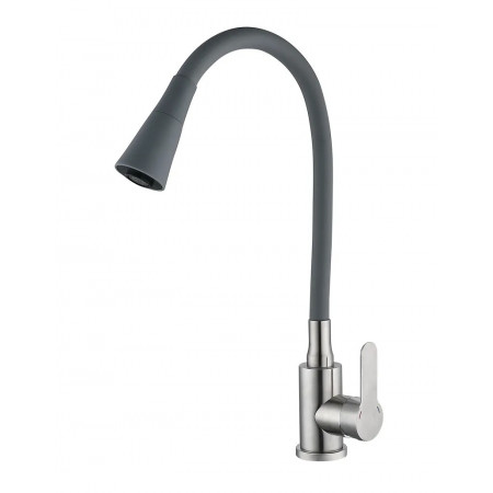 Змішувач для кухні Mixxus DAX-011 REFL.Gray з силіконовим виливом (MI6560)