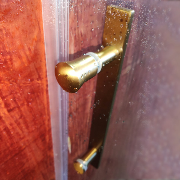 Двері в нішу Koer SR SD01-120x200-TR-12 прозоре скло Easy Clean 8мм, матове золото (KR5377)