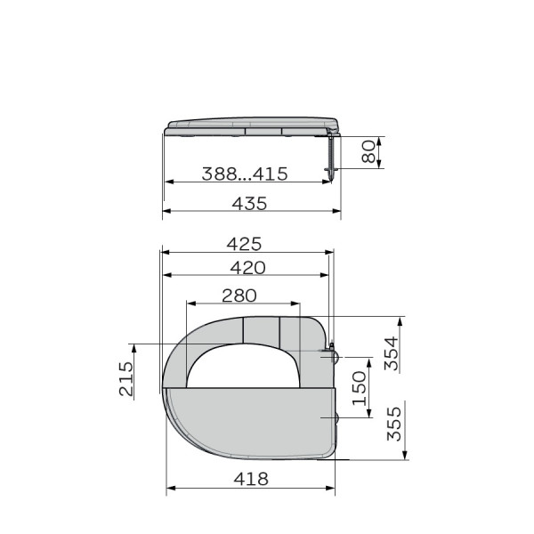 Сидіння унітазу з кришкою ZERIX TS-10 (ZX5590)