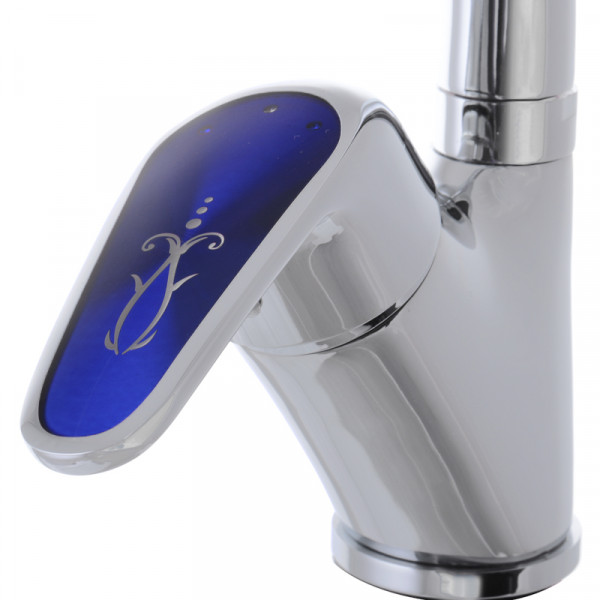 Змішувач для кухні Haiba Magic 777 з синьою ручкою (HB0679)