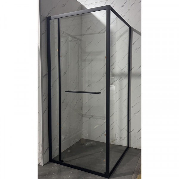 Душова кабіна без піддону Mixxus Premium Quadro SC01-90x90x195-TR Black прозоре скло 6мм (MI8292)