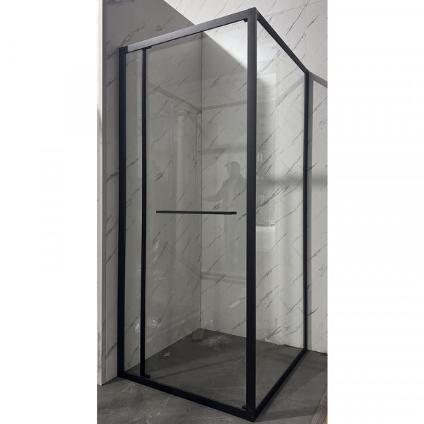 Душова кабіна без піддону Mixxus Premium Quadro SC01-90x90x195-TR Black прозоре скло 6мм (MI8292)