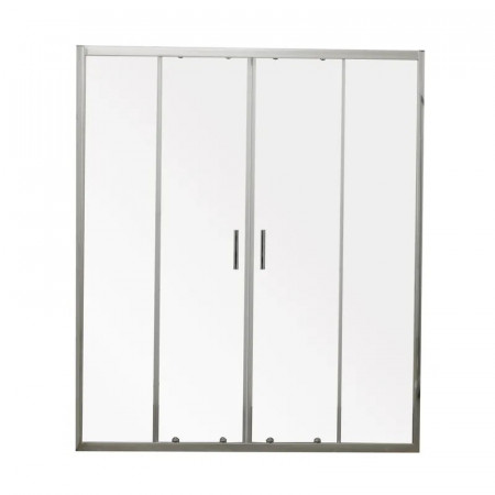 Двері в нішу Mixxus Premium DIVERSE SD01-160x185-TR Chrome прозоре скло 5мм (MI6875)