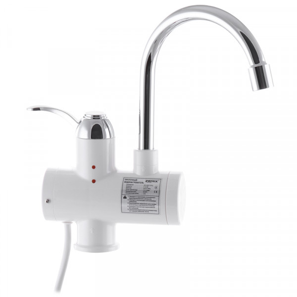 Водонагрівач Zerix ELW21-E 3 kW проточний, З ІНДИКАТОРОМ ТЕМП., на мийку (ZX3264)