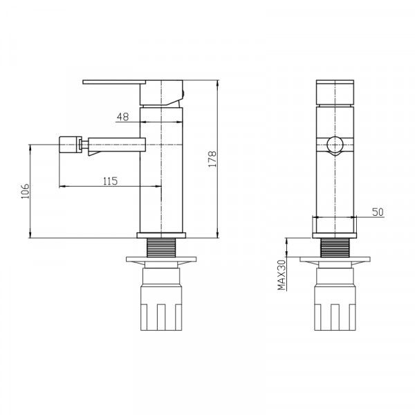 Змішувач для біде Mixxus Relax 002 (Nut) (MI6252)