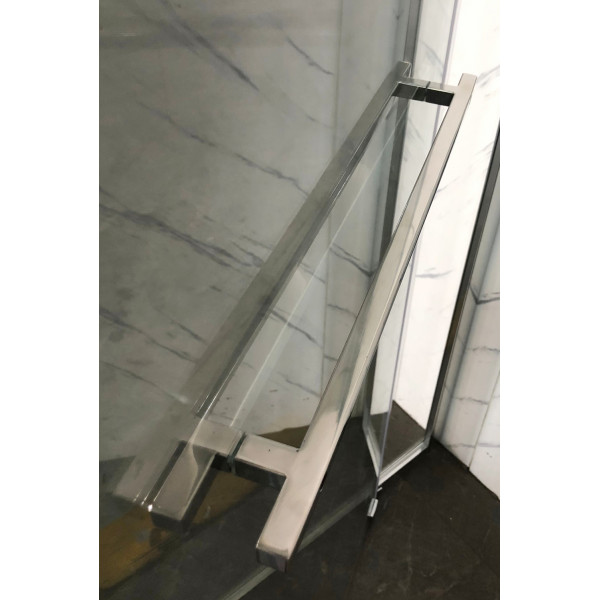 Душова кабіна без піддону Mixxus Premium Quadro SC01-120x80x195-TR Chrome прозоре скло 6мм (MI8291)