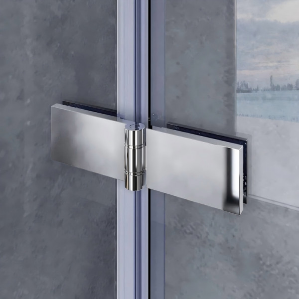 Шторки скляні на ванну Koer SR BS05-90x140-TR-01 прозоре скло Easy Clean 6мм, хром (KR5372)