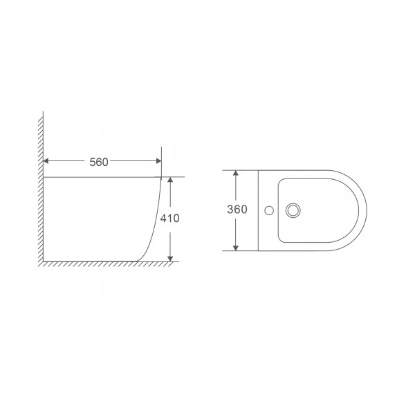Біде підлогове Mixxus Premium ELLIPSE-0601 580х360х410mm (MP6594)