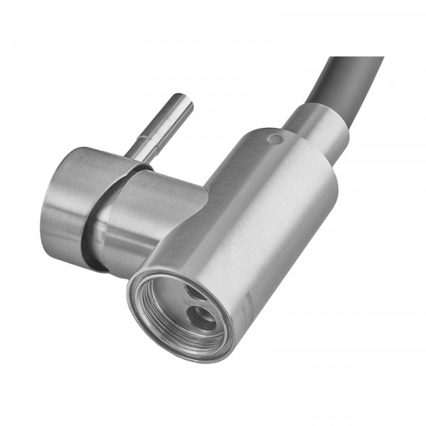 Змішувач для кухні MIXXUS SUS-011-T REFL.BLACK з силіконовим виливом з нерж. сталі SUS304, вилив чорний (MI8226)