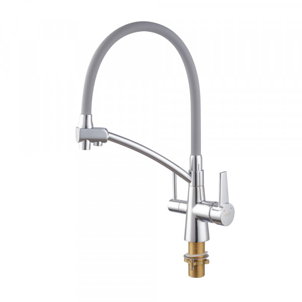 Кухонний змішувач з силік. виливом і вих. для питної води KOER KB-72003-01 (KR3375)