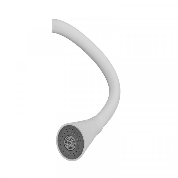 Змішувач для кухні MIXXUS SUS-011-T REFL.WHITE з силіконовим виливом з нерж. сталі SUS304, вилив білий (MI8228)