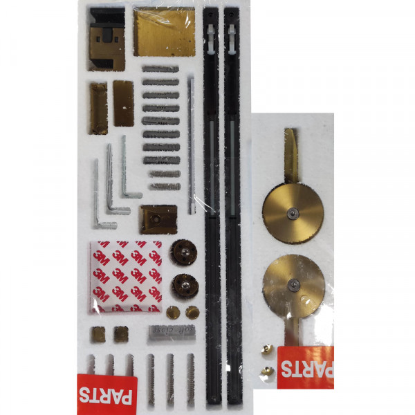 Двері в нішу Koer SR SD01-120x200-TR-12 прозоре скло Easy Clean 8мм, матове золото (KR5377)