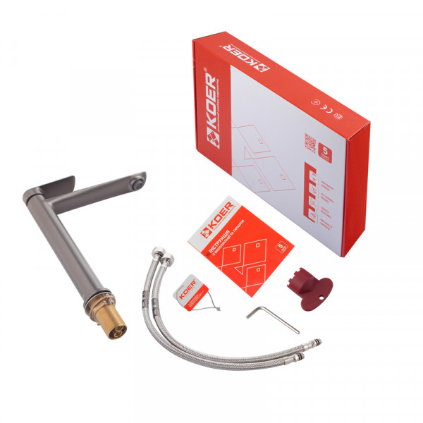 Змішувач для умивальника Koer KB-11028-07 високий (KR5296)