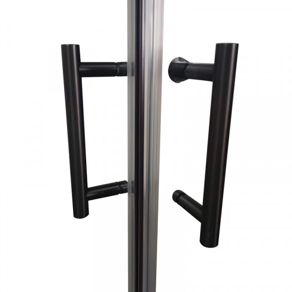 Душова кабіна без піддону Koer SR SC03-90x90x200-TR-07 прозоре скло Easy Clean 6мм, графіт (KR5359)