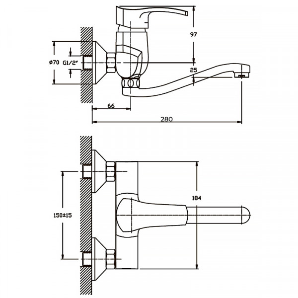 Смеситель для кухни Haiba Focus 005 (HB0118)