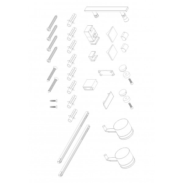 Двері в нішу Koer SR SD01-140x200-TR-01 прозоре скло Easy Clean 8мм, хром (KR5380)