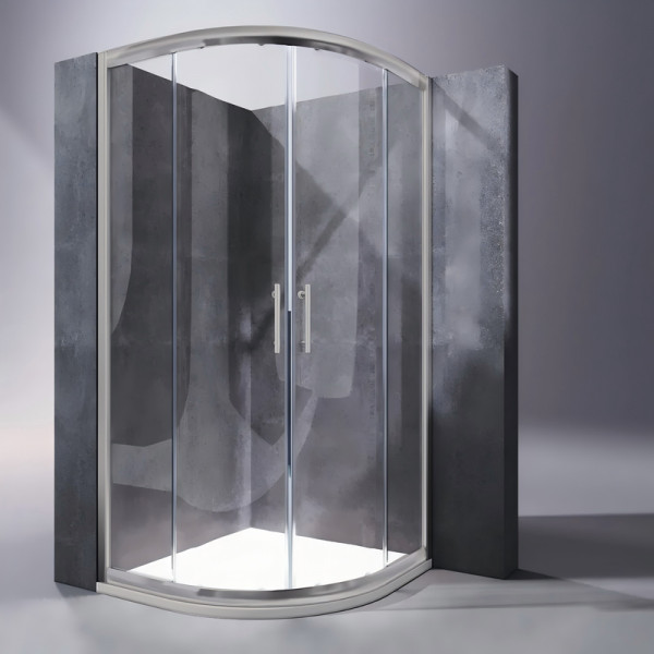 Душова кабіна без піддону Koer SR SC04-90x90x195-TR-02 прозоре скло Easy Clean 5мм SS Color (KR5682)