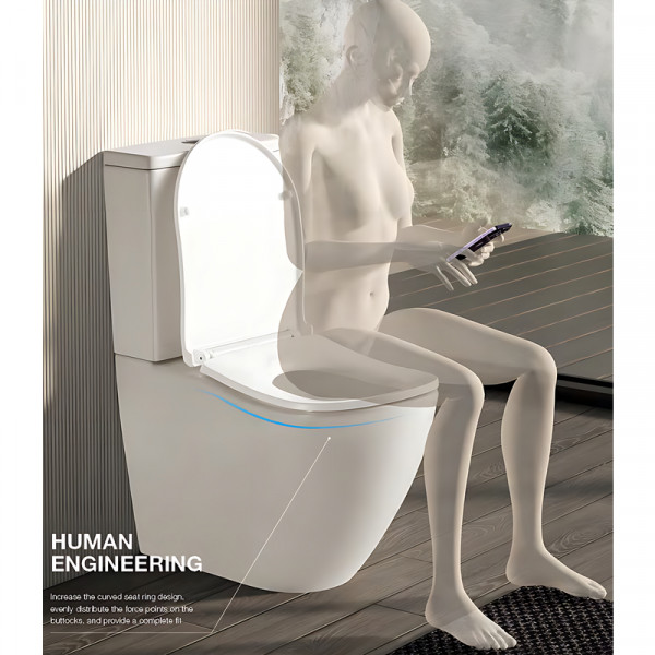 Унітаз-компакт ергономічний Koer TT-0202-T3 670x390x860mm система змиву TORNADO 3.0 (KR5614)