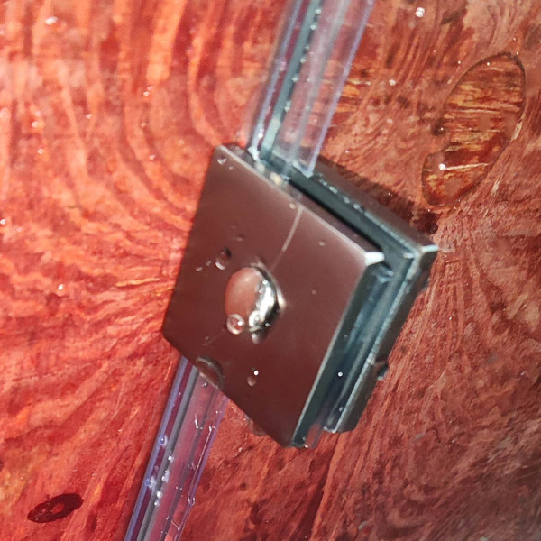 Бічна стінка до кабіни Koer SR SW04-90x200-TR-07 прозоре скло Easy Clean 10мм, графіт (KR5391)