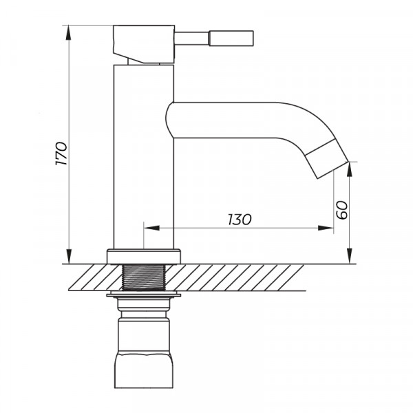 Смеситель для умывальника Zerix LR71005-1 (LL1463)