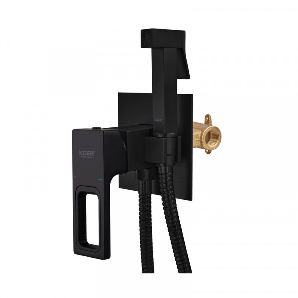 Змішувач для гігієнічного душу Koer KB-23009-05 (Колір чорний) (KR3511)