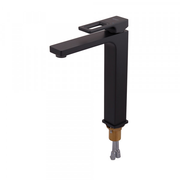 Змішувач для умивальника Koer KB-11009-05 високий (Колір чорний) (KR3501)